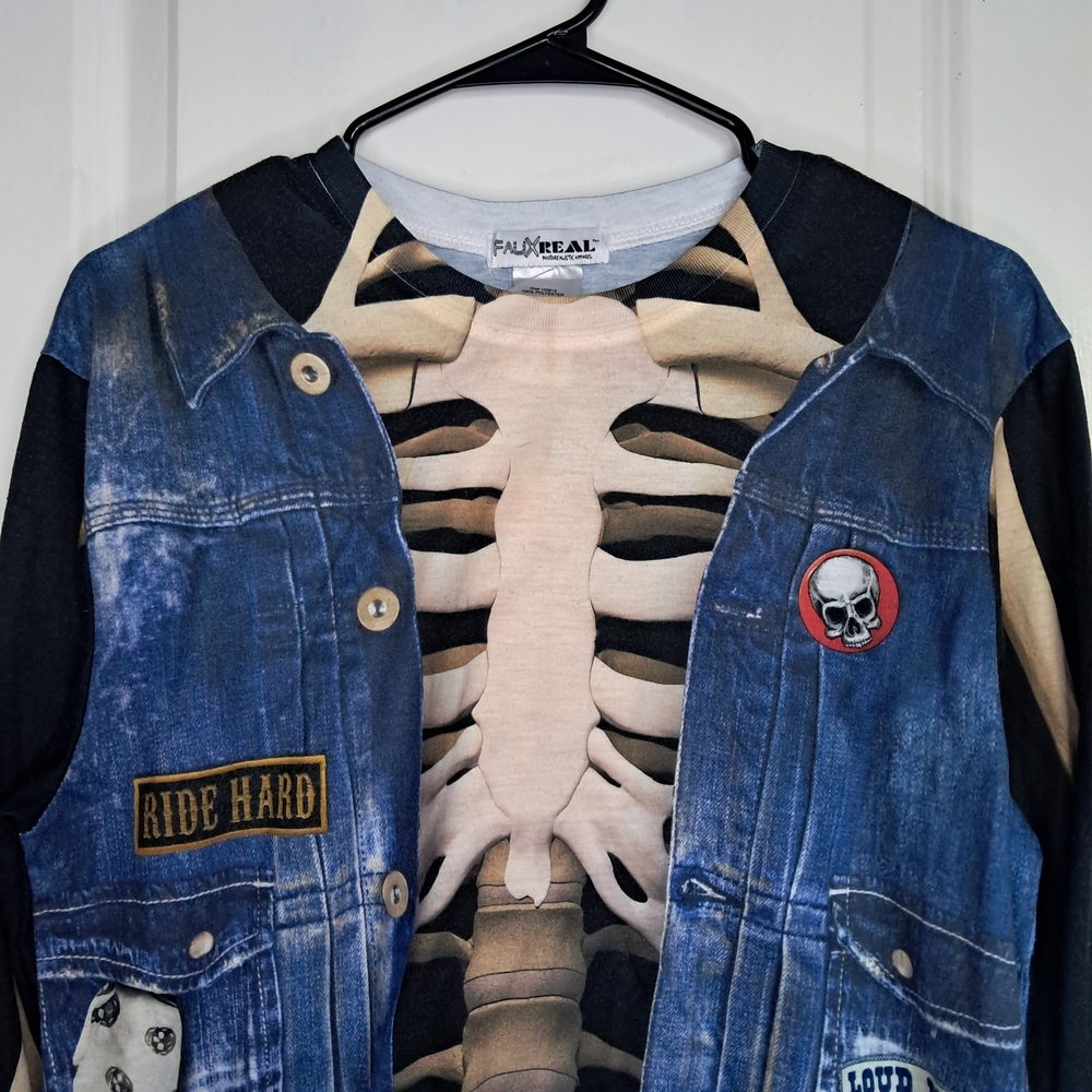 Faux Real. Skeleton Ride Hard Shirt. - Picture 2 of 8